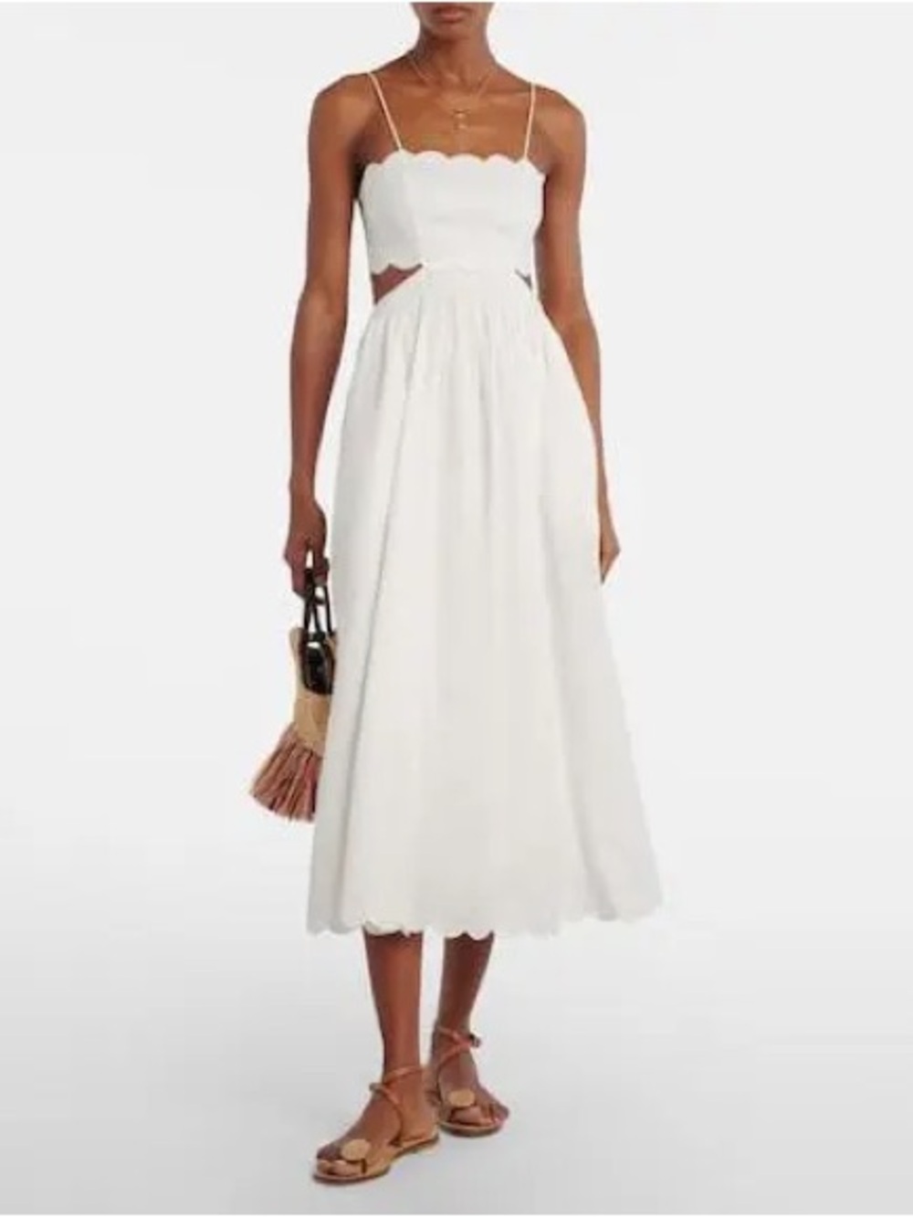 NWOT Zimmermann White Linen Midi Dress